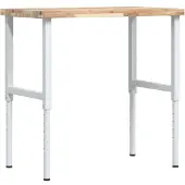 vidaXL Werkbank rechthoekig 100x60x(73-99,5) cm massief acaciahout