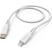Hama 00201574 USB-laadkabel USB 2.0 Apple Lightning stekker, USB-C stekker 1.5 m Wit Flexibel