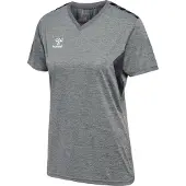 Hummel Functioneel shirt 'Authentic' antraciet / grijs gemêleerd / wit