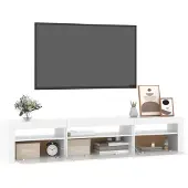 vidaXL Tv-meubel met LED-verlichting 195x35x40 cm wit