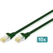 Digitus DK-1644-A-005-G: patchkabel, Cat. 6A, S/FTP, 0,5 meter, groen, set