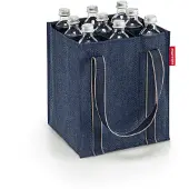 Reisenthel Bottlebag Flessentas 9 Flessen 1Ltr - 1L - Herringbone Donkerblauw