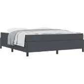 vidaXL Bedframe met matras Donkergrijs 180 x 200 cm Stof