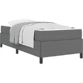 vidaXL Bedframe met matras Lichtgrijs 90 x 200 cm Stof