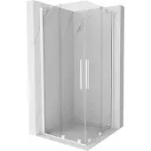 Mexen Velar Duo schuifbare douchecabine 100 x 100 , transparant, wit - 871-100-100-02-20