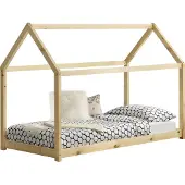 En.casa Kinderbed - houten bed - huisbed - 200x90 - houtlook