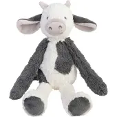 Happy horse Koe Casper Knuffel 38cm - Wit/Grijs - Baby Knuffel