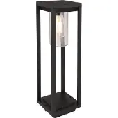 Globo Sokkellamp buiten Candela, zwart, Aluminium, Modern, Sokkellamp