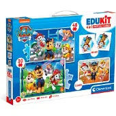 Clementoni - Edukit - Pat'Patrouille - 4 in 1 Voor peuters activiteitenpakket - Puzzels, Cubes en Memo - Gemaakt in Italië