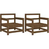 vidaXL Tuinstoelen 2 st massief grenenhout honingbruin