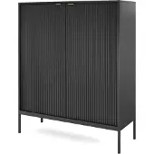 Selsey Dressoir Louis 2 deurs | spaanplaat zwart 104x125x39 cm dressoirs | NADUVI
