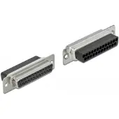 DeLOCK D-Sub 25 pin crimp female to 2 x RJ45 female with assembly kit beige