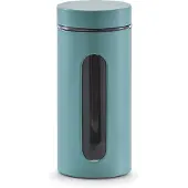 Zeller keuken Voorraadpot - met venster - eucalyptus groen - 1200 ml - D9.5 x 22cm