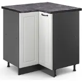 Vicco Hoekkast R-Line Wit Landhuis 75.6 cm , WB Antraciet, Model 46108