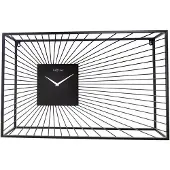 Nextime Vasco – Grote Wandklok – 70 × 45 × 15 cm – Metaal – Zwart – Stil