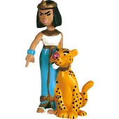 Plastoy Asterix Kleopatra mit Leopard