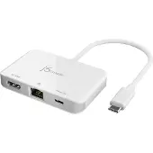 J5CREATE JCA351-N (USB C), Docking station + USB-hub, Wit