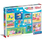 Clementoni - Puzzel - 10 in 1 - Peppa Pig - Puzzel Voor Kinderen - Supercolor