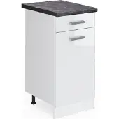 Vicco Keukenonderkast R-Line Wit Hoogglans 40 cm , WB Antraciet, Model 45772