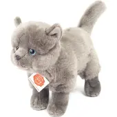 Teddy HERMANN® kartuizer kat staand donkergrijs, 20 cm