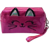 Clayre & Eef damesaccessoiretas Kat, 18x10 cm, roze, polyurethaan