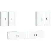 vidaXL 6-delige Tv-meubelset bewerkt hout wit