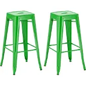 CLP Josh metalen barkruk (set van 2 stuks) - Groen
