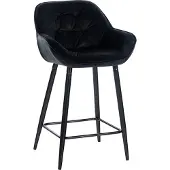 CLP Gibson Barkruk - Met armleuning - Met rugleuning - creme Fluweel