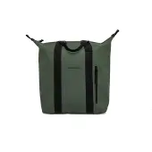 New Looxs Odense Kota - Enkele Fietstas voor Dames - Afneembare Shopper met Rits - Pakaftas Enkel - Boodschappentas met Haken - Stevig en Afneembaar - 24 Liter - Groen