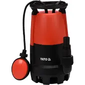YATO Dompelpomp voor schoon en vuil water - Vlakzuigpomp - 900W - 18000L/h - Max. aanzuiging 1 mm