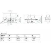 DeLOCK D-Sub HD 50 pin crimp male, metal