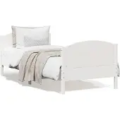 vidaXL Bedframe zonder matras massief grenenhout wit 90x190 cm