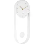 Karlsson - Wandklok met slinger - Wit - 50x20x4,8 cm