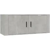 vidaXL Tv-wandmeubel 100x34,5x40 cm betongrijs