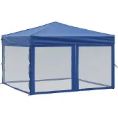 vidaXL Partytent inklapbaar met zijwanden 3x3 m blauw
