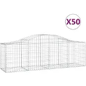 vidaXL Schanskorven 50 st gewelfd 200x50x60/80 cm ijzer