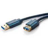 ClickTronic USB-A verlengkabel, 5 Gbit/s, 3,0 meter (verpakt per stuk in een vouwdoos)