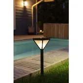Big Buy Cooking stainless steel solar lantern with pearl glass. 25 lumens. warm white