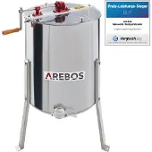 Arebos Honing Extractor - Honing Centrifuge - Roestvrij Staal - Handmatig - voor 4 honingraatjes 26 x 42cm
