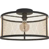 Eglo Dellow, 1 gloeilamp, E27, IP20, zwart