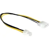 DeLOCK Molex naar 4p ATX stroomkabel - P4 stekker male naar 4 polig molex mal