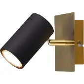 TRIO Wandspot Marley zwart met goud