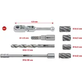 Ks Tools 150.2410 1/4 master ABS-sensorfrictieset, 8-delig
