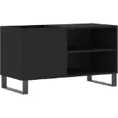 vidaXL Platenkast 85x38x48 cm bewerkt hout zwart
