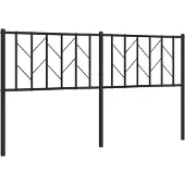 vidaXL Vervangend hoofdbord 160 cm metaal zwart