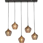Light & Living Hanglamp Alvaro 5-lichts brons