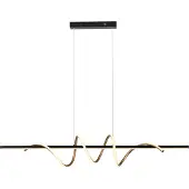 JUST LIGHT Hanglamp Emanda, dimbaar, zwart, Woon-/ Eetkamer, metaal, Modern