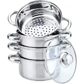 KINGHOFF stoompan KH-3329 - met deksel - 22 cm