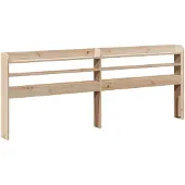 vidaXL Hoofdbord met schappen 200 cm massief grenenhout