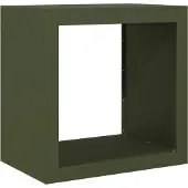 vidaXL Haardhoutrek 60x40x60 cm staal groen